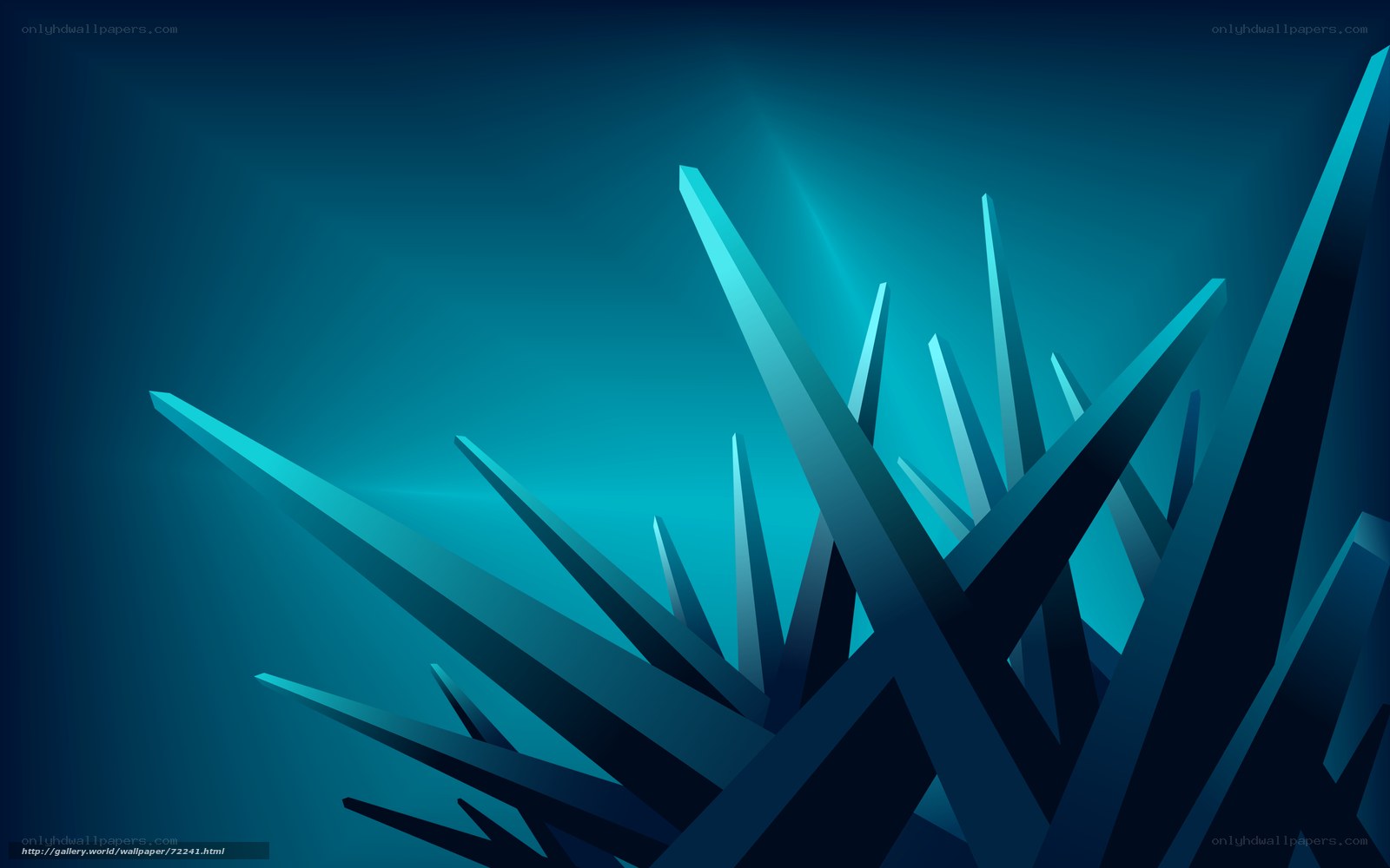 blue crystalline spikes