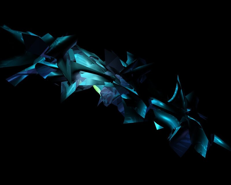 Blue Crystalline Structure — Abstract, 3d Render