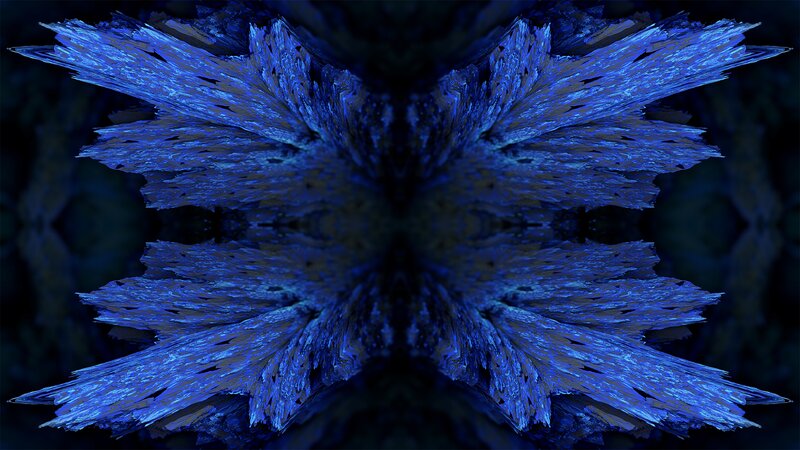 Blue Crystalline Structure — Abstract, Digital Art