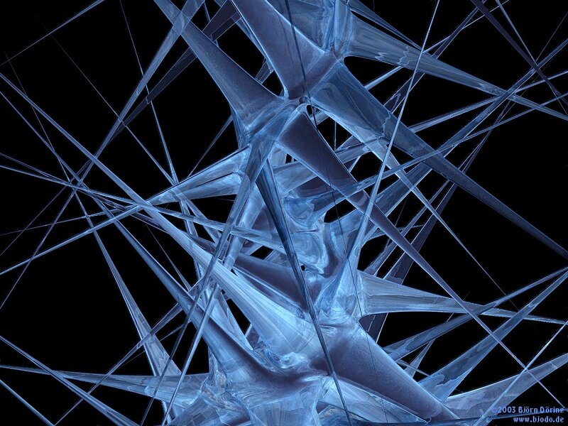 Blue Crystalline Structure — Abstract