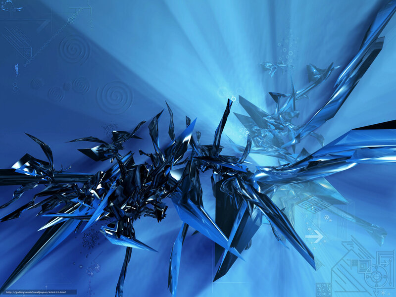 Blue Crystalline Structure — Dramatic, Digital Art