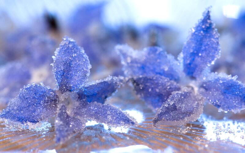 Blue Crystalline Structures — Calm, Photograph