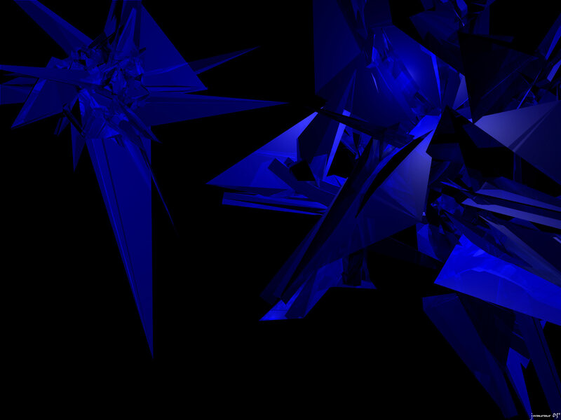 blue crystalline structures