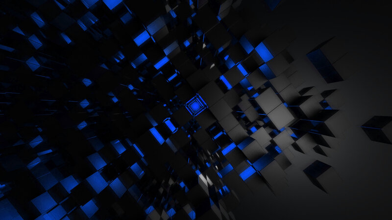 blue cube abstract background