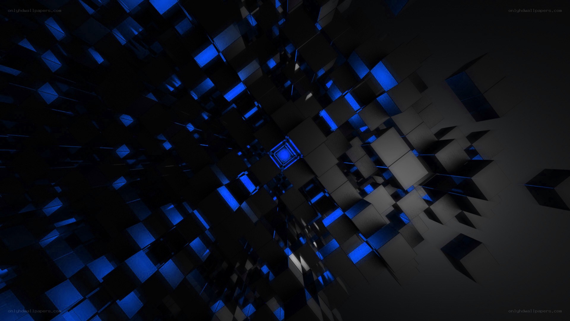 blue cube abstract background