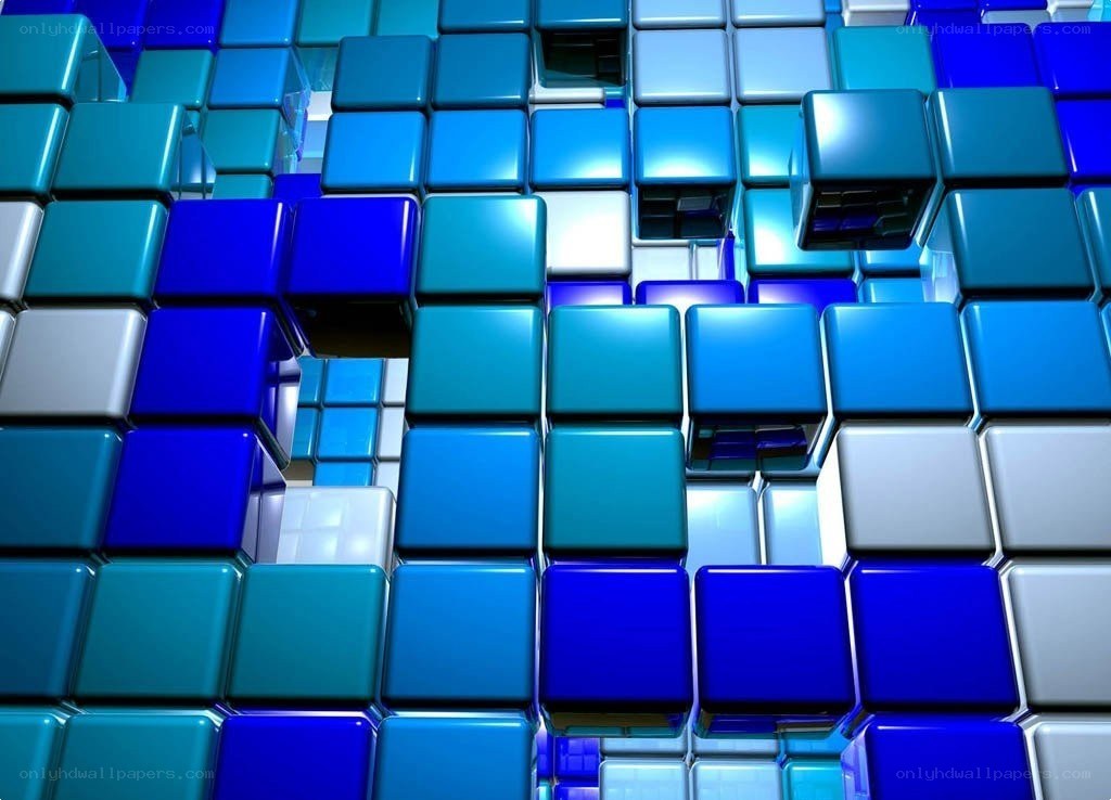 Blue cube abstract background