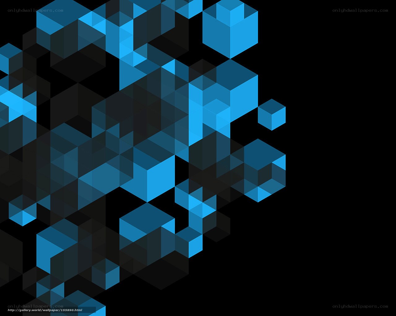 blue cube abstract pattern