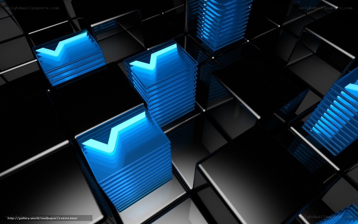 blue cube grid pattern