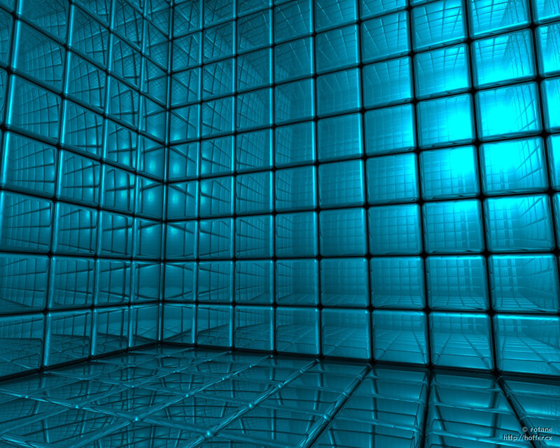 blue cube room interior