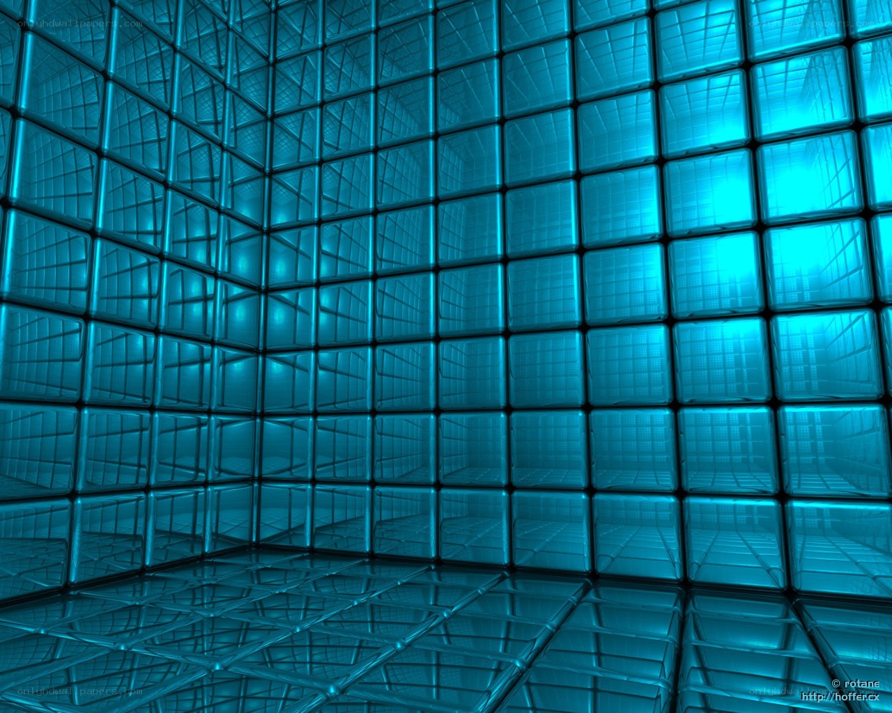 blue cube room interior