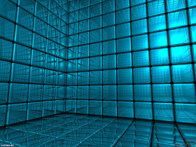 blue cube room interior