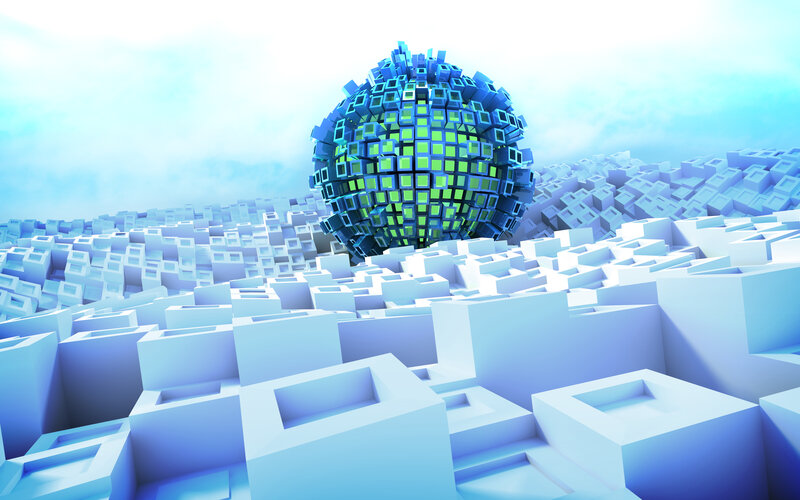 Blue Cube Sphere