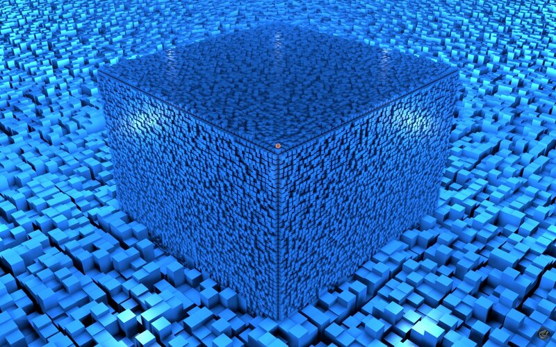 blue cube structure