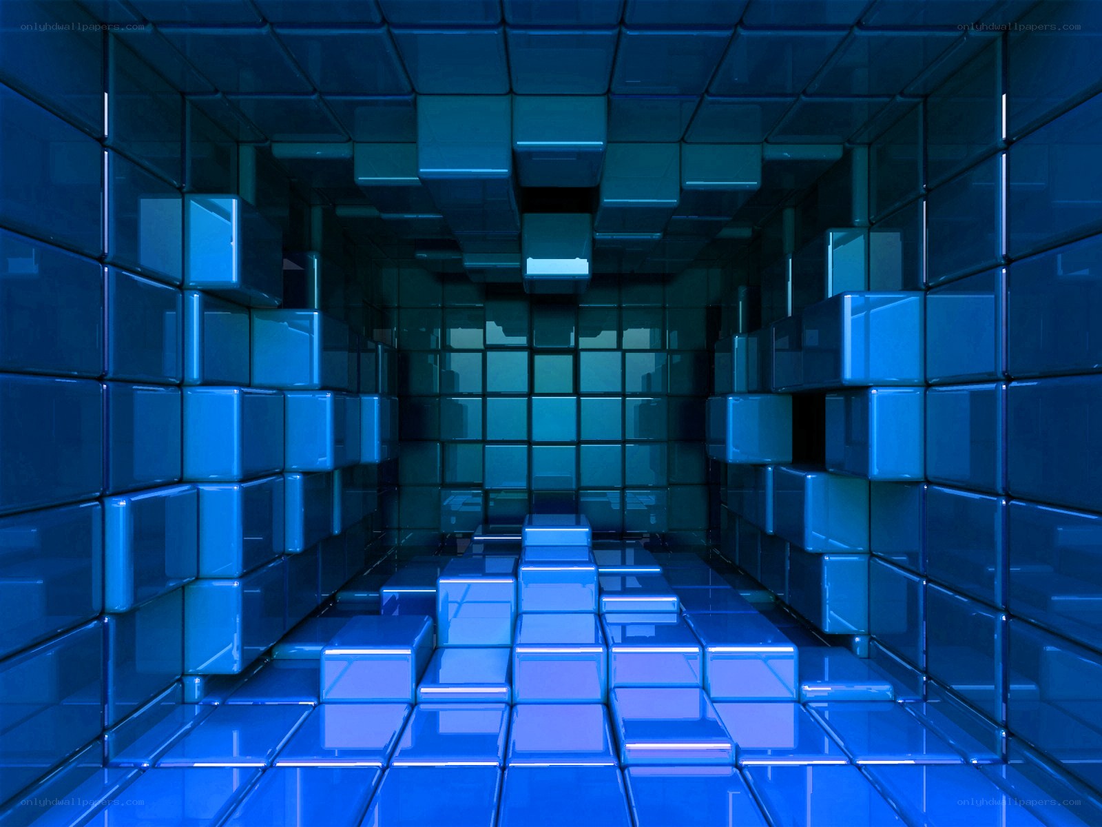 blue cube tunnel