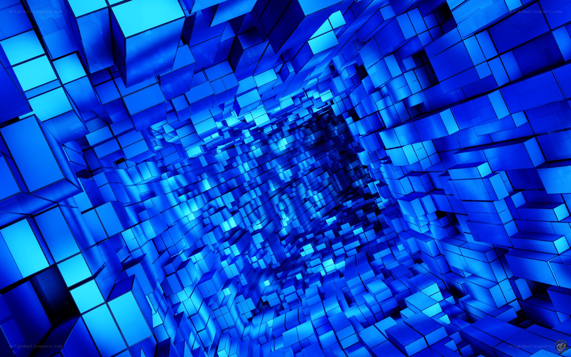 blue cube tunnel