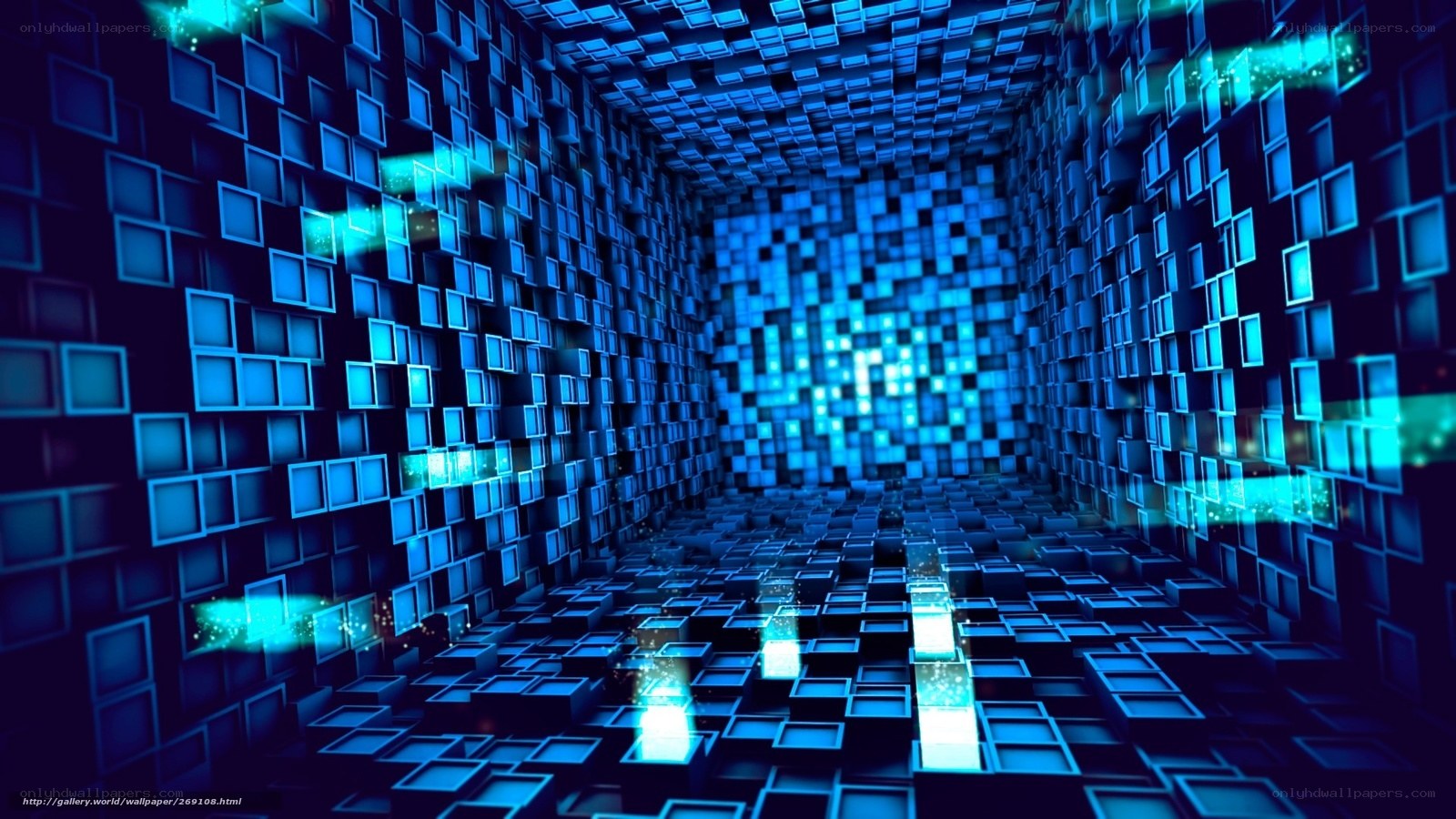 blue cube tunnel