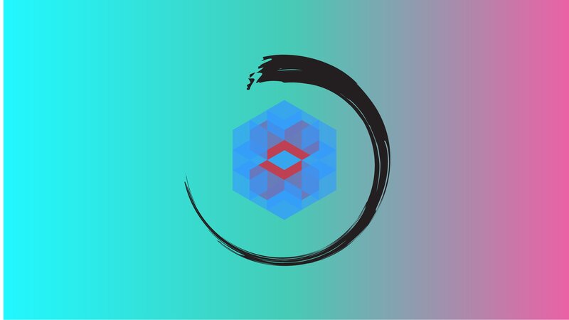 Blue Cube with Red Center