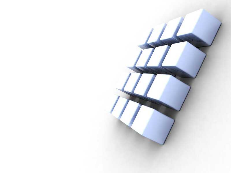 blue cubes arranged in a pattern