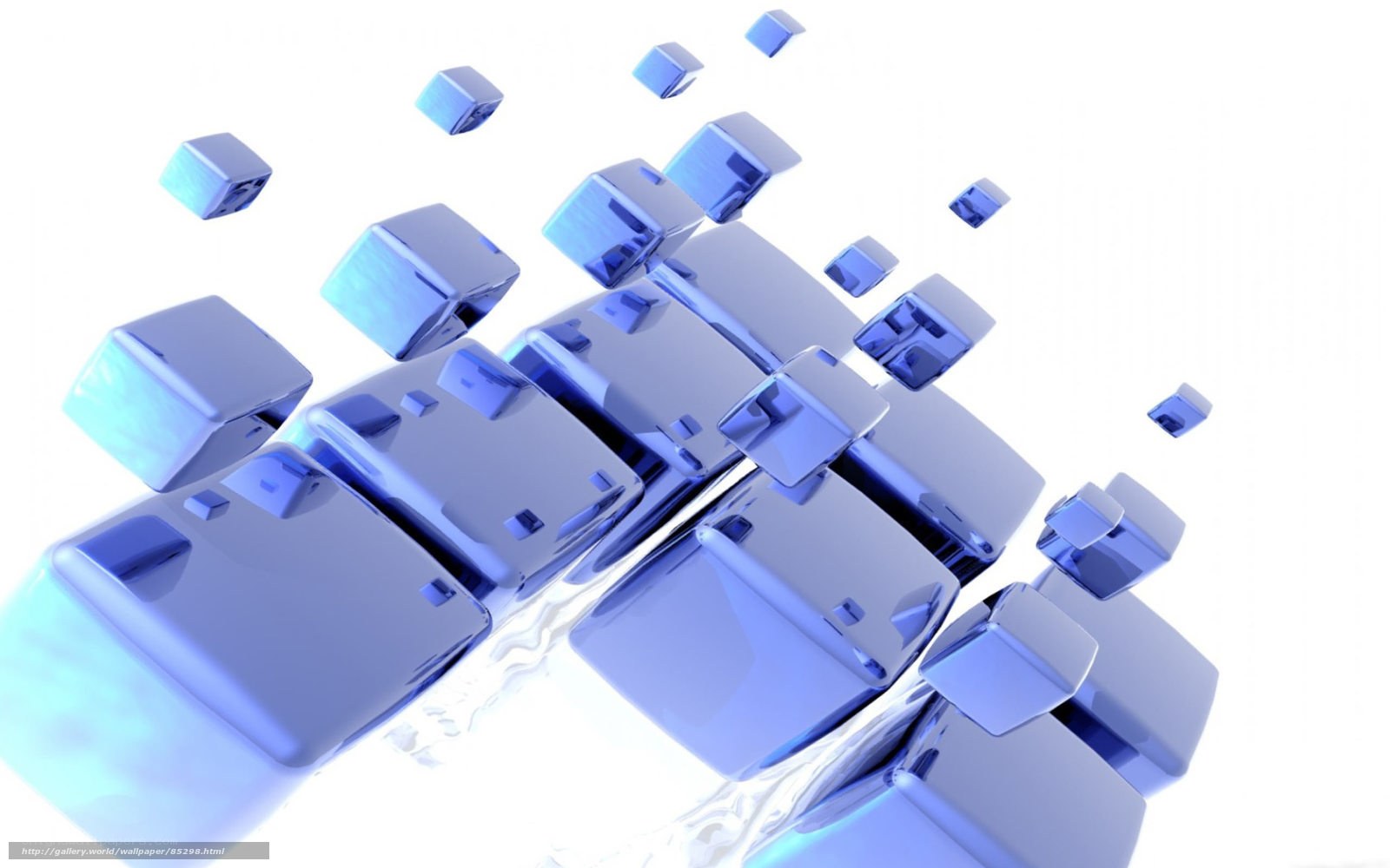blue cubes in motion
