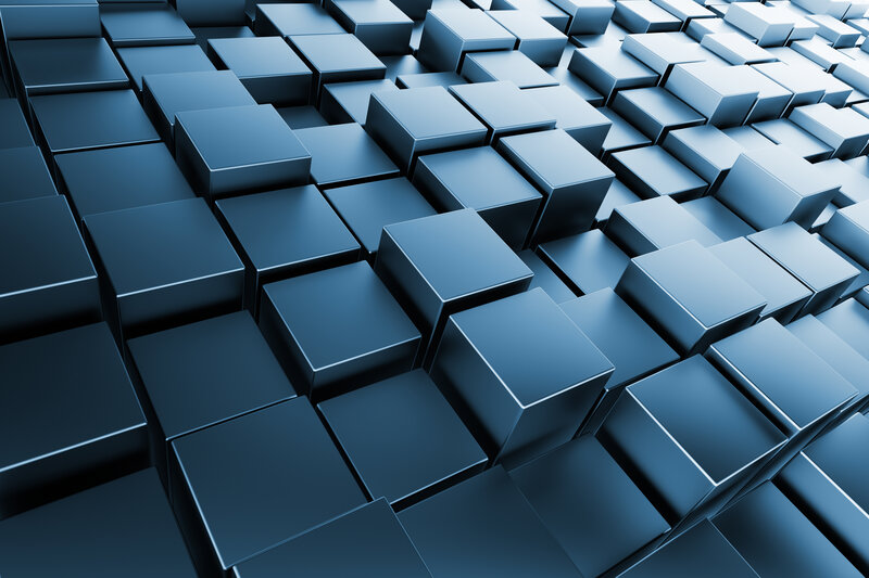 Blue Cubes in Pattern
