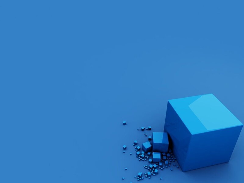 Blue cubes on blue background