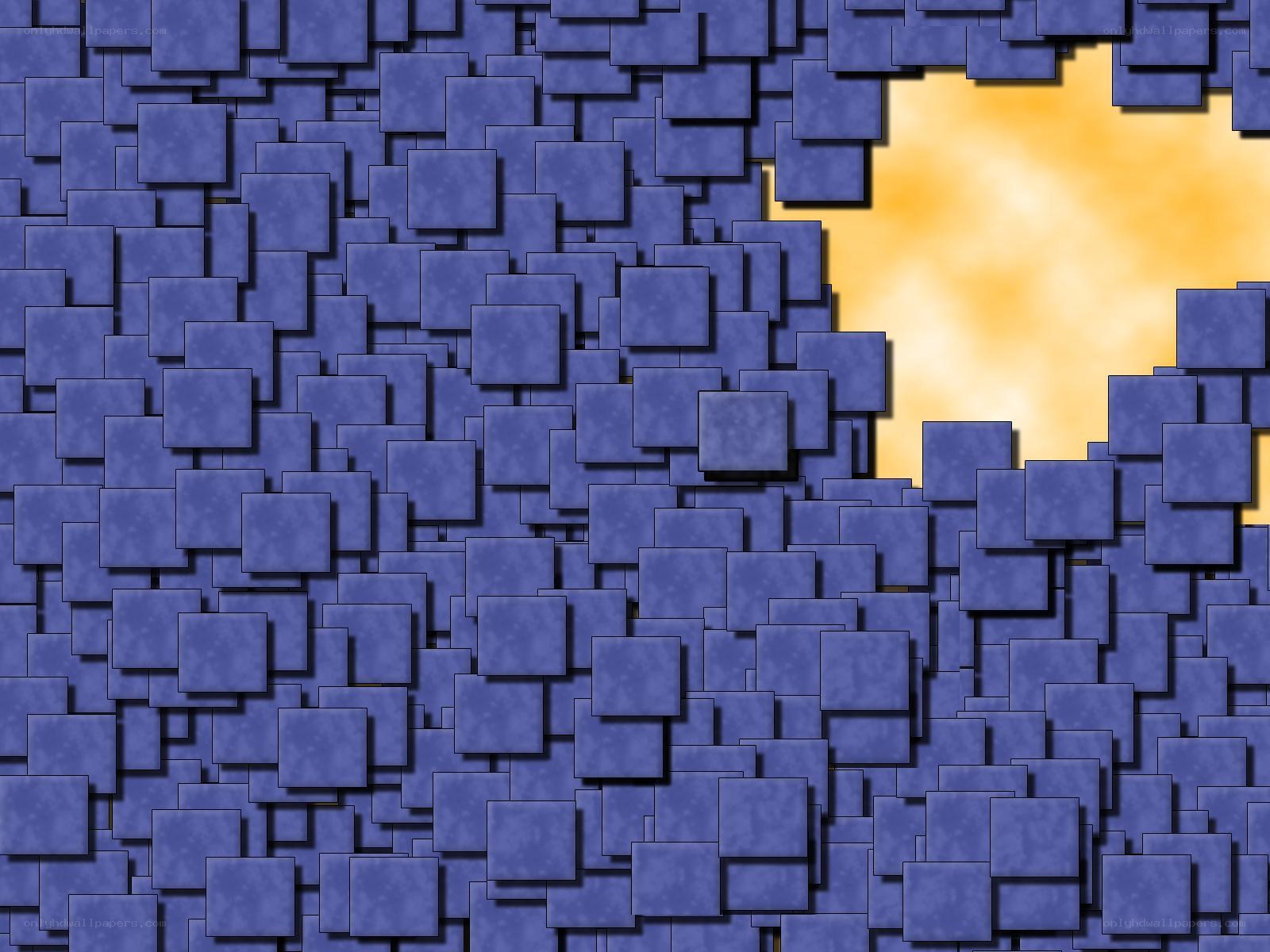 blue cubes with sunburst