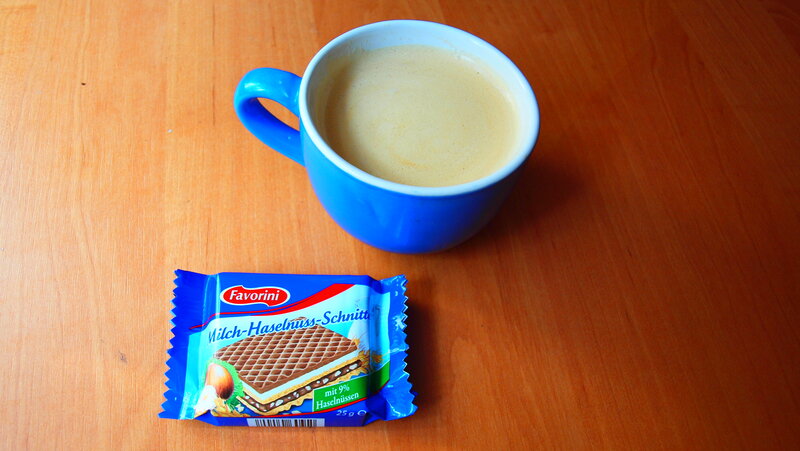 Blue Cup and Snack