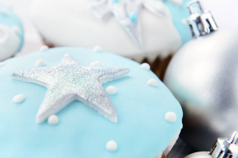 Blue Cupcake with Star