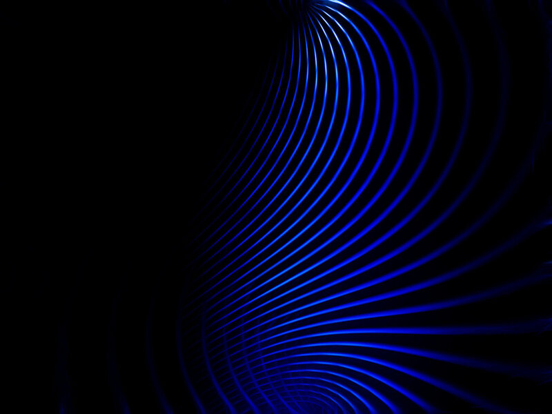 Blue Curved Lines — Calm, Abstract, Curved Lines, Dark Background