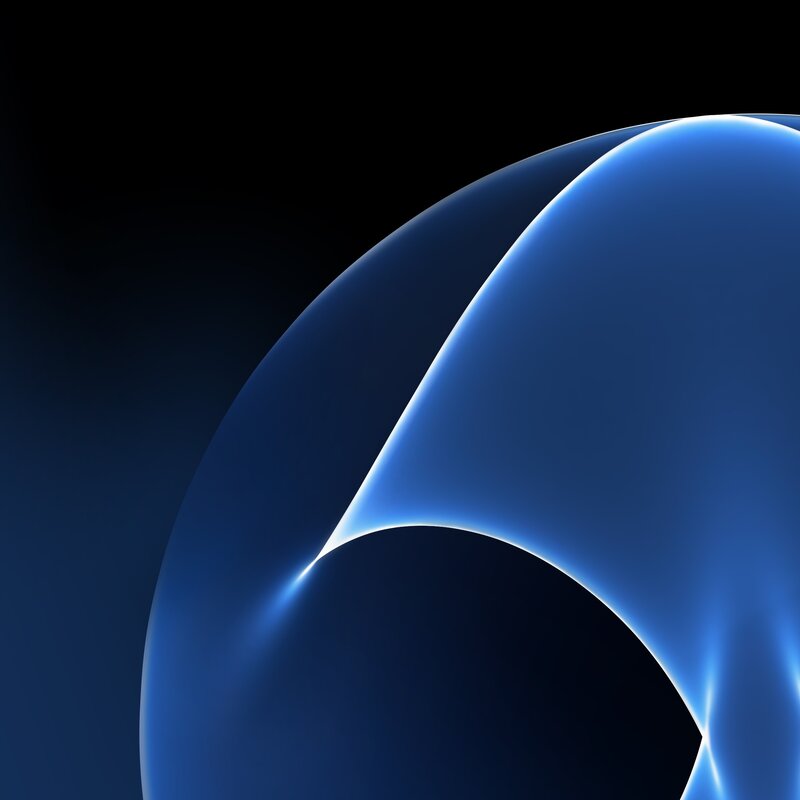 Blue Curved Shapes