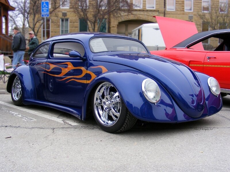Blue Custom Beetle Car