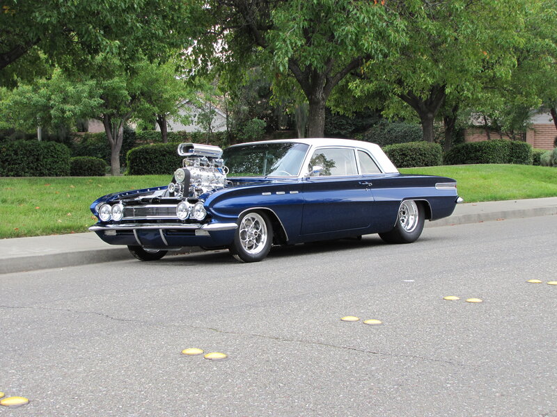 Blue Custom Car — Calm, Afternoon, Photograph, Engine