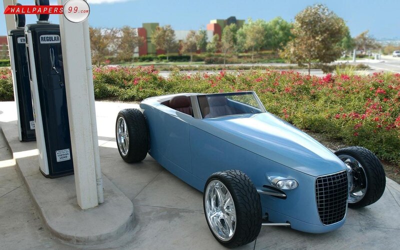Blue Custom Car — Calm, Afternoon