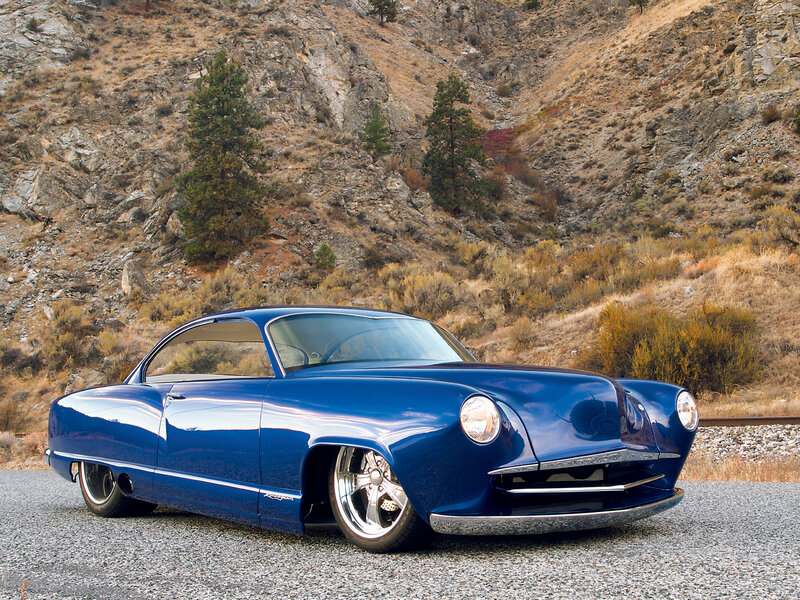 Blue Custom Car — Dramatic, Afternoon