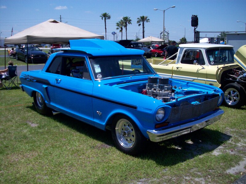 Blue Custom Car — Outdoor, Afternoon, Photograph, Car Show