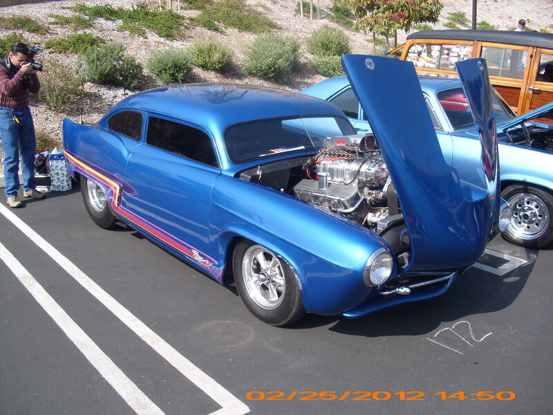 Blue Custom Car — Outdoor, Afternoon, Photograph