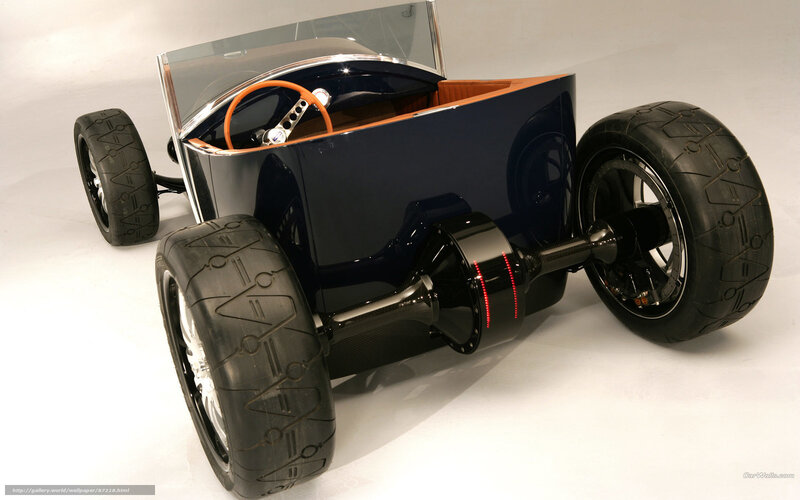 Blue Custom Hot Rod — Black