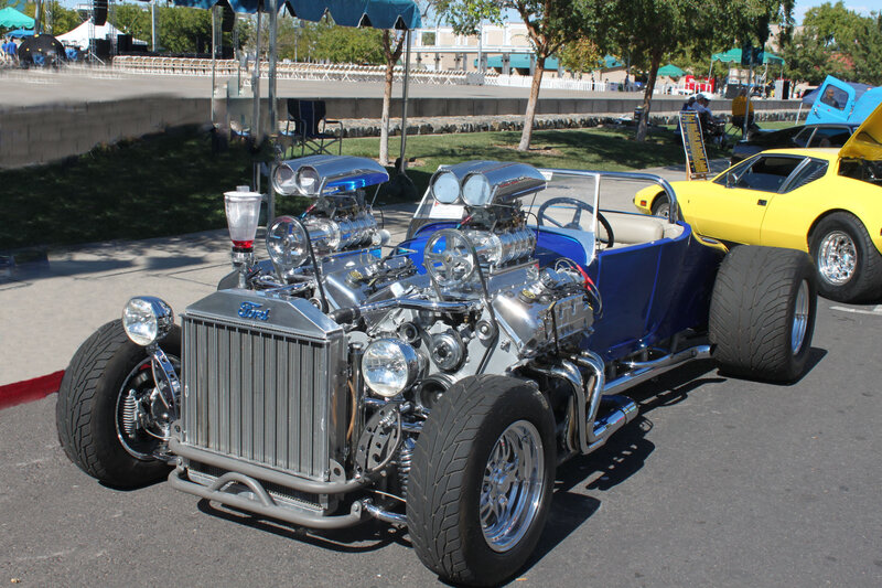 Blue Custom Hot Rod — Outdoor, Afternoon