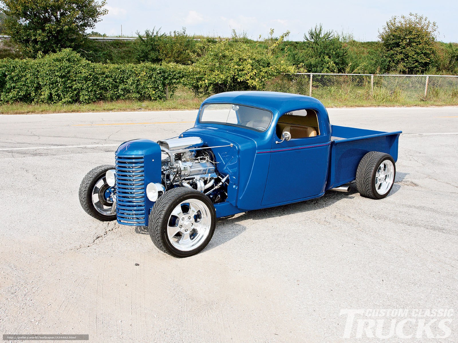 Blue Custom Hot Rod Truck