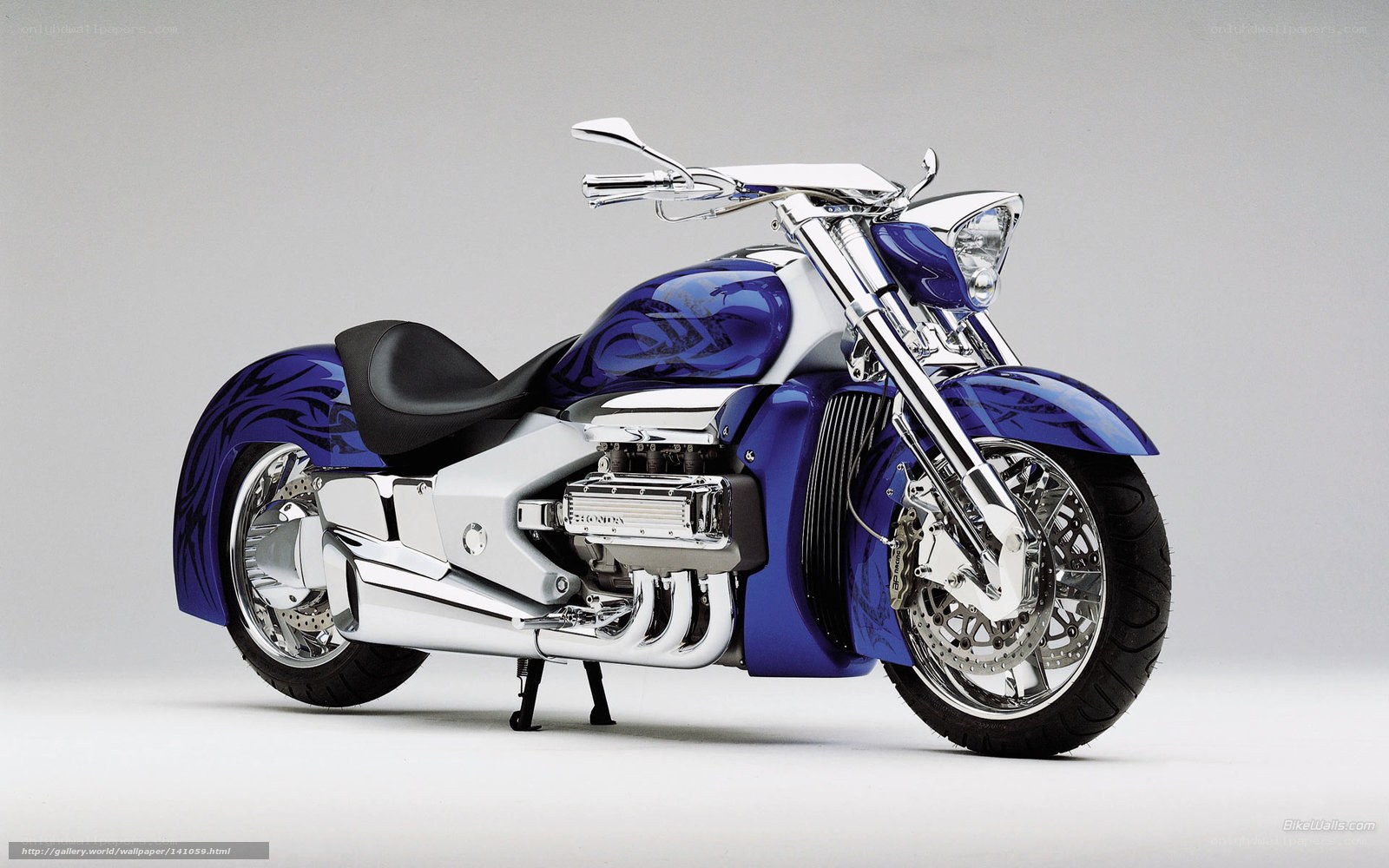 blue custom motorcycle