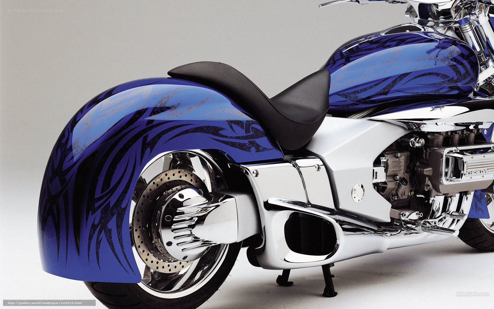 blue custom motorcycle