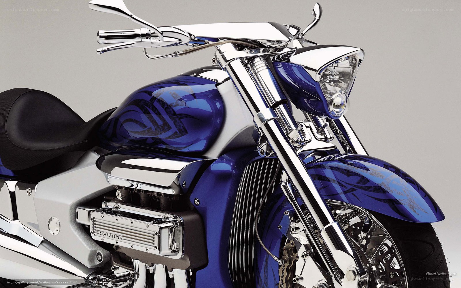 blue custom motorcycle