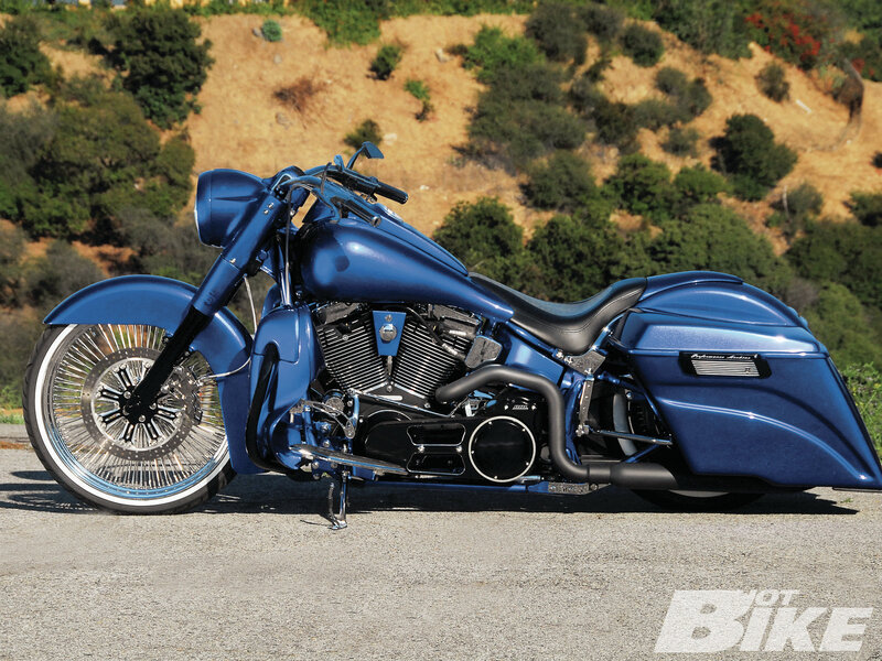 Blue Custom Motorcycle — Calm