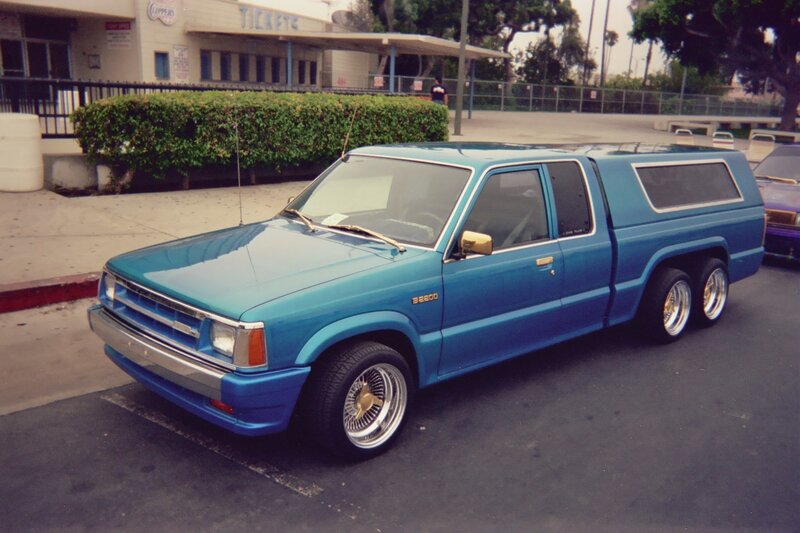 Blue Custom Pickup Truck — Calm, Afternoon