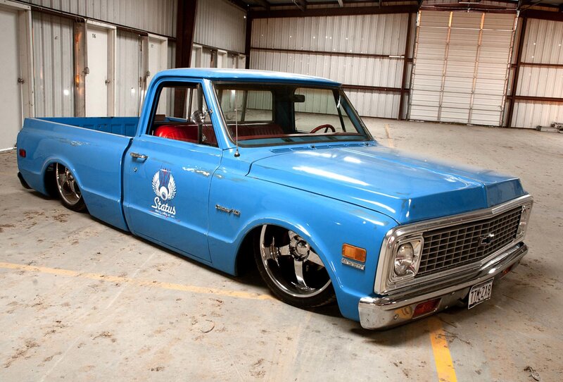 Blue Custom Pickup Truck — Calm, Photograph