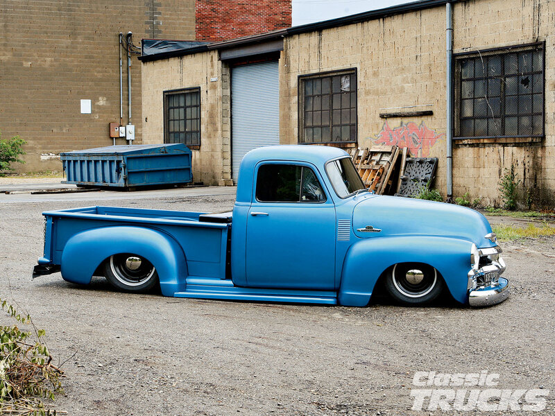 Blue Custom Pickup Truck — Industrial