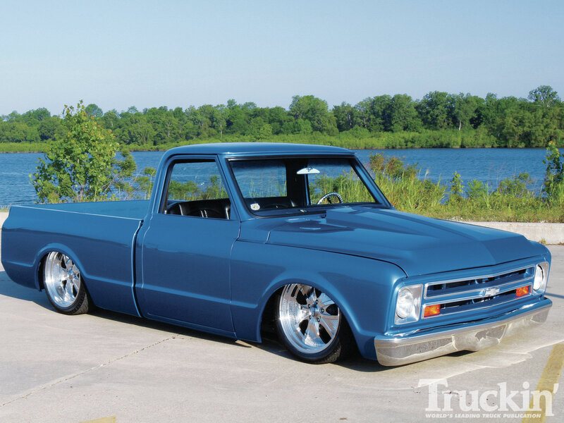 Blue Custom Pickup Truck — Serene, Afternoon