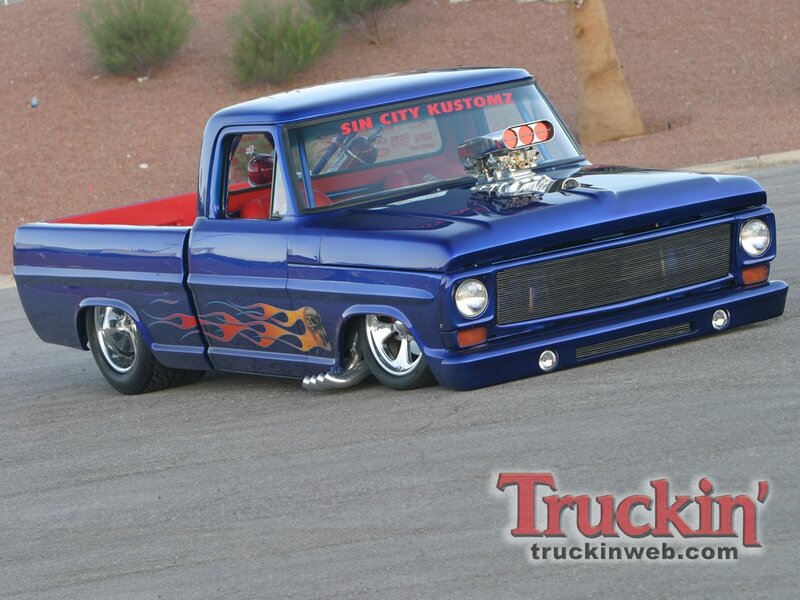 Blue Custom Pickup Truck — Showcase, Afternoon