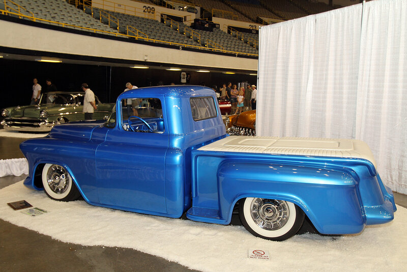 Blue Custom Pickup Truck — Showcase, Photograph, Car Show