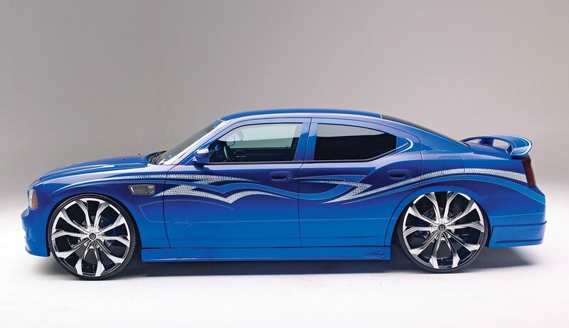 Blue Customized Sedan